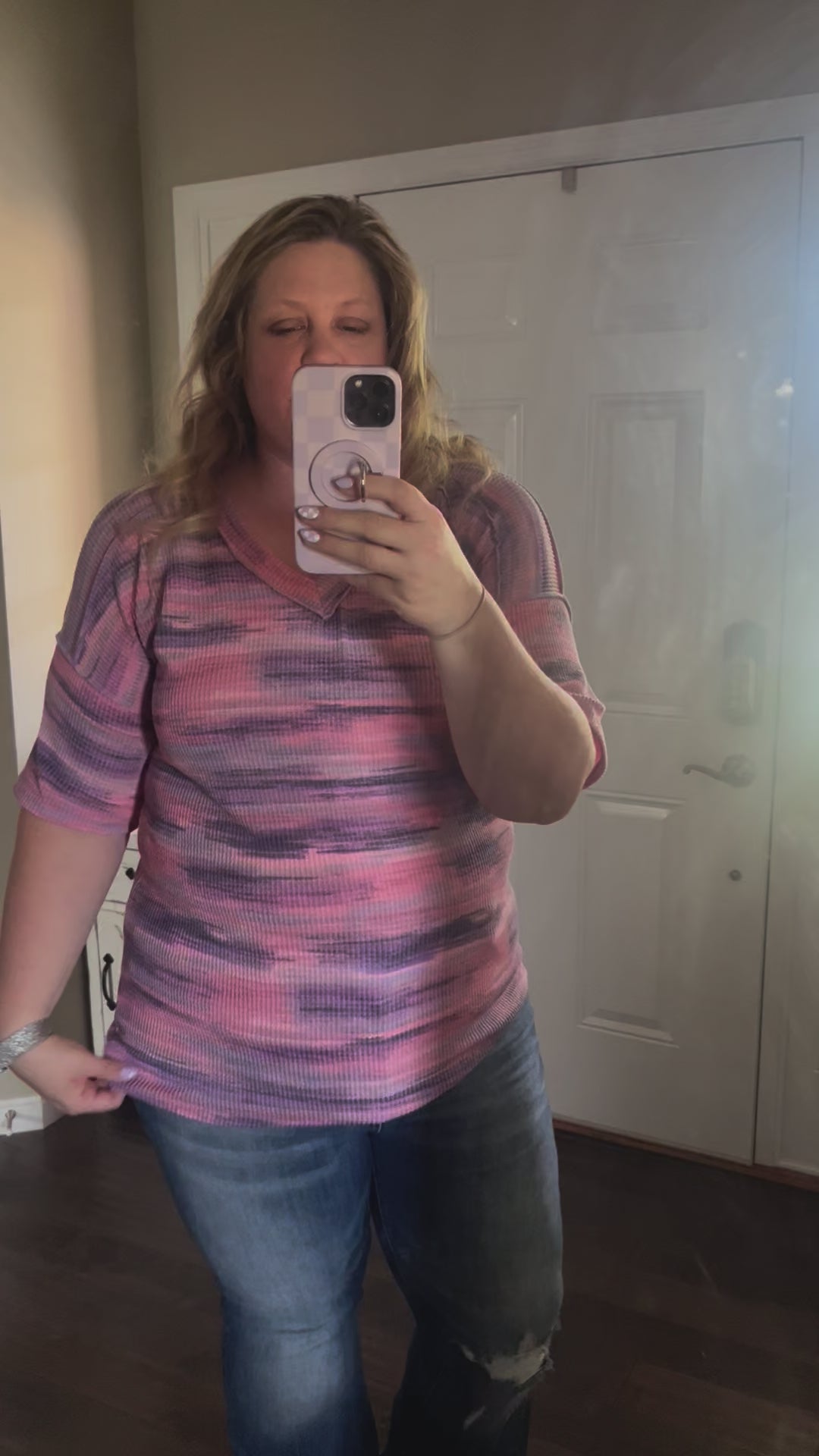 Load video: Kelly Ribbed Top - Shades of Pink