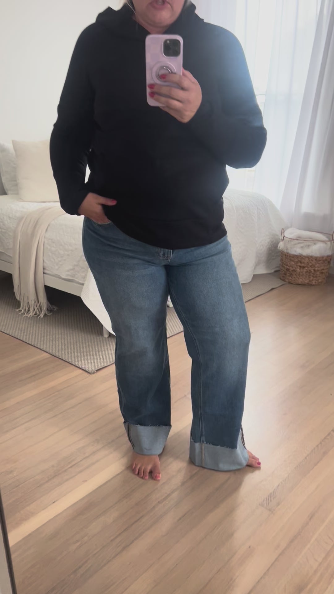 Lovervet Kendall Cuffed Wide Leg Jeans