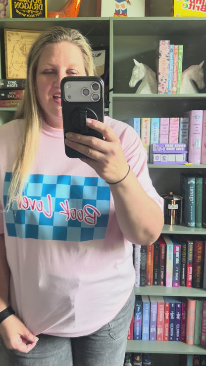 Book Lover Checkered Tee