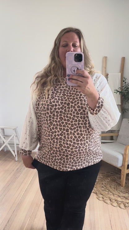 Leopard and Lace Top