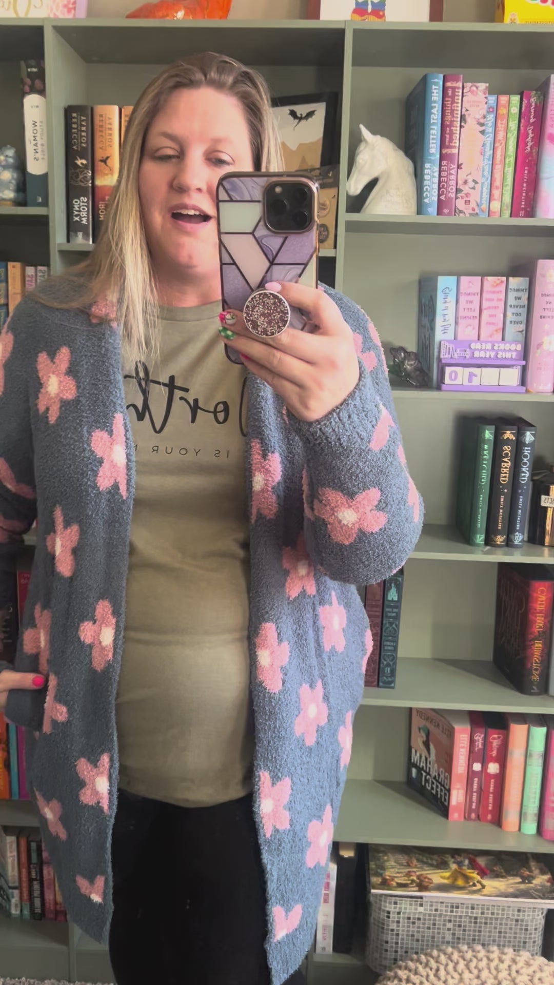 Load video: Blue Daisy Cloud Cardigan