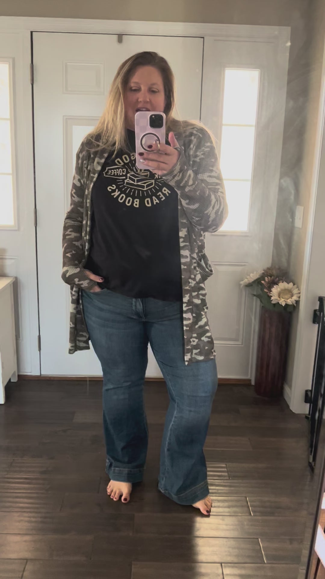 Load video: Judy Blue Tate Tummy Control Flare Jeans