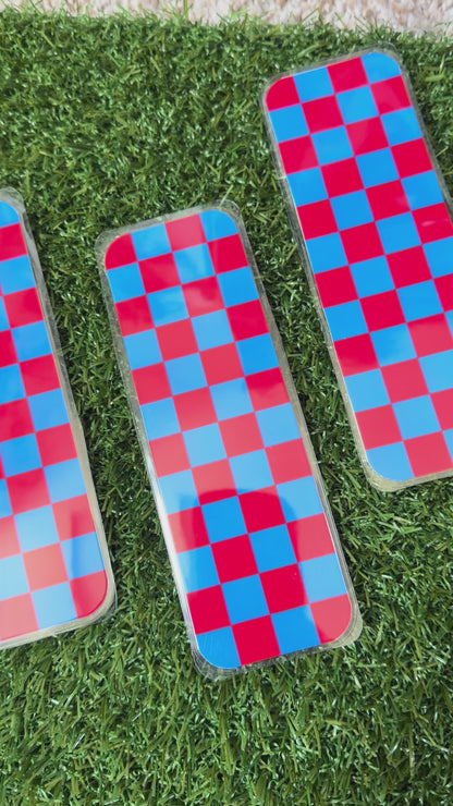 Red and Blue Checked Bookmark