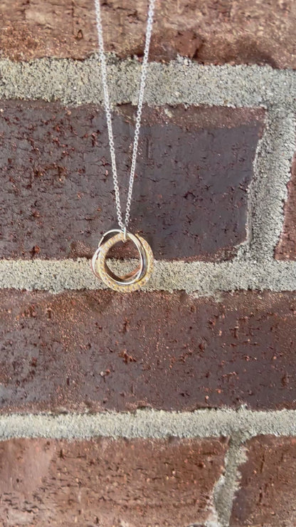Crystal Pave 3 Circle Necklace