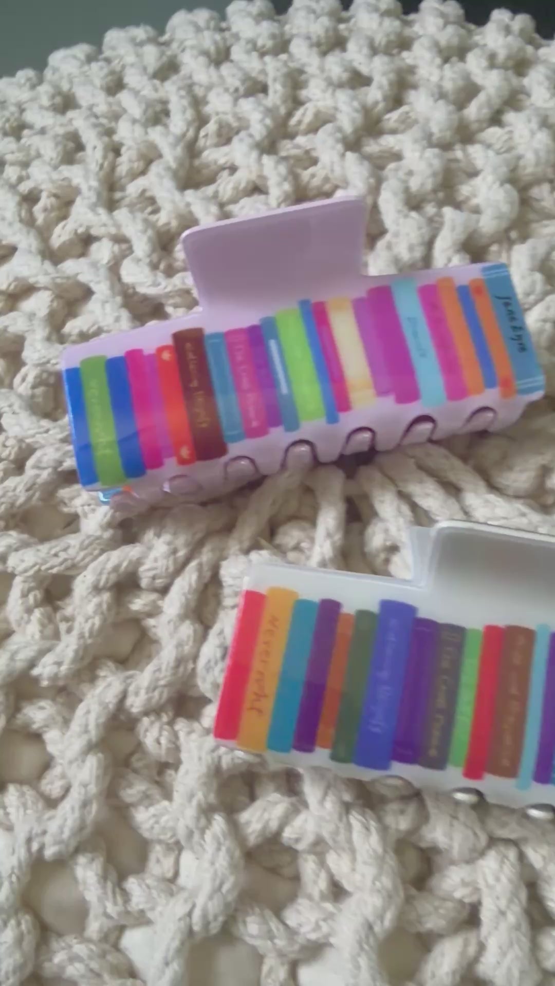 Book Lover Hair Claw Clip