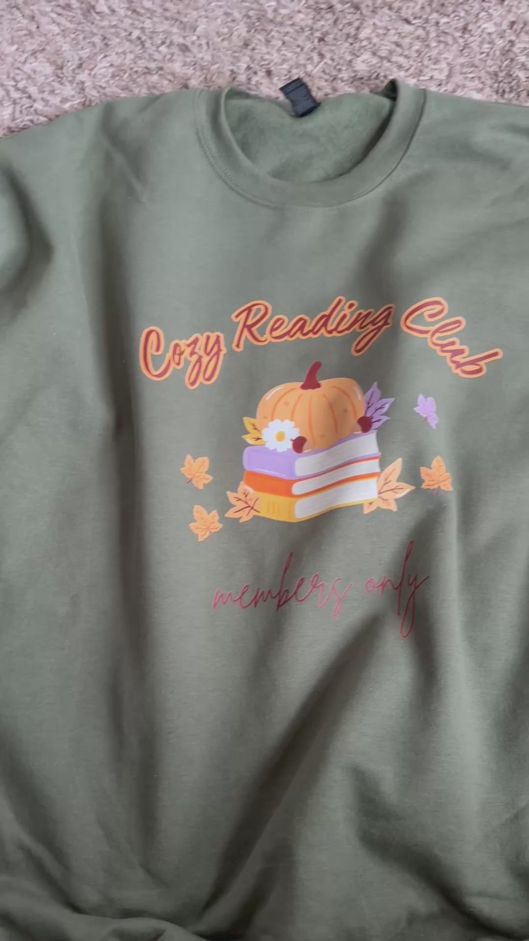 Load video: Cozy Reading Club Sweatshirt