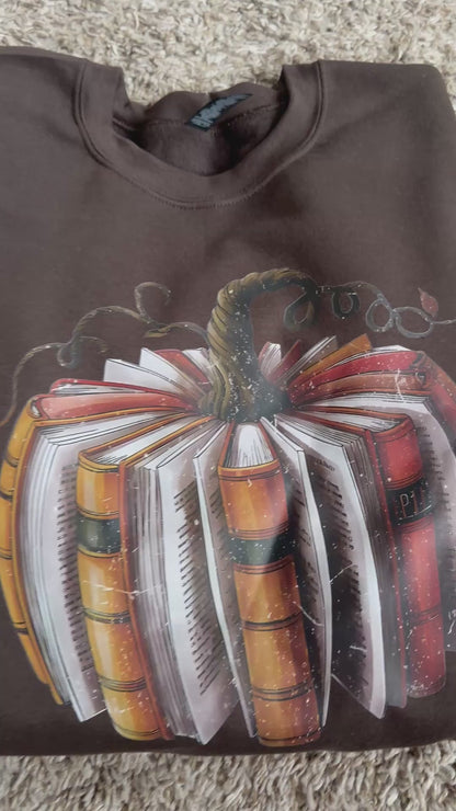 Book Pumpkin Tee or Sweatshirt